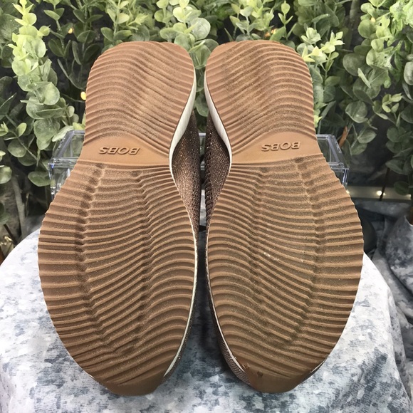 Skechers BOBS Taupe Sparkle Mesh Fabric Athletic Lace-ups WMS 7.5M✨Like NEW✨ - Picture 7 of 10